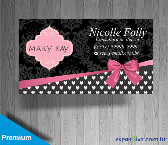 Cartão de Vista Mary Kay Impresso Frente