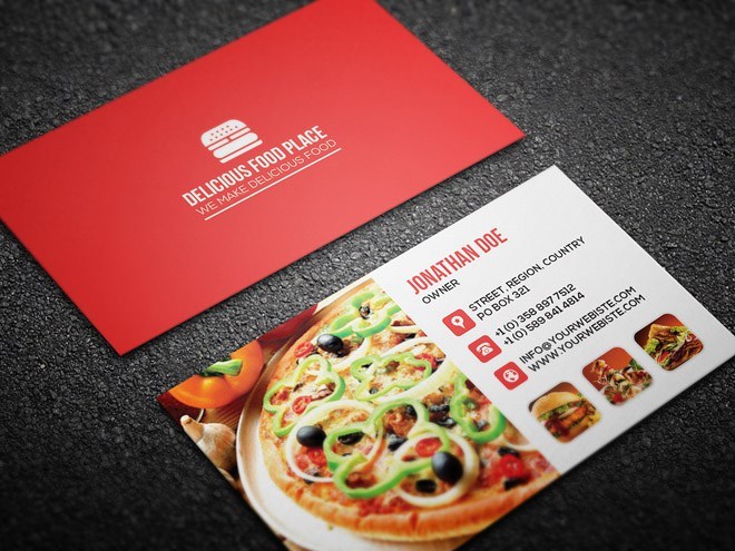 Cartão de Visita Criativo para Restaurante