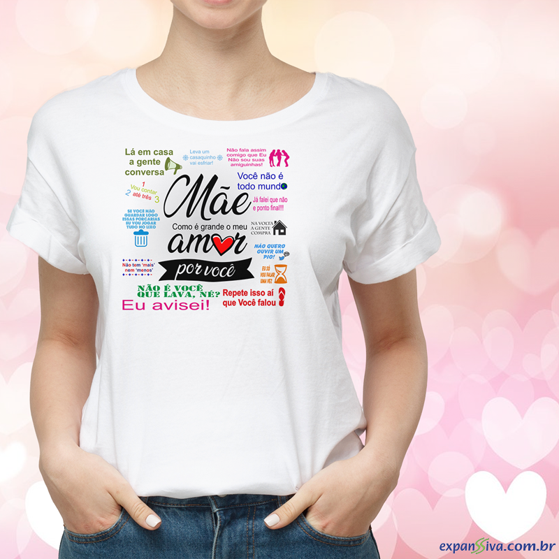 Camiseta Dia das Mães Frases