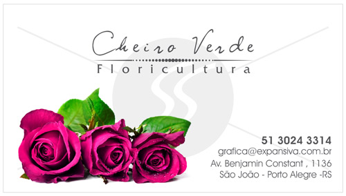 Cartão de Floricultura com Flor