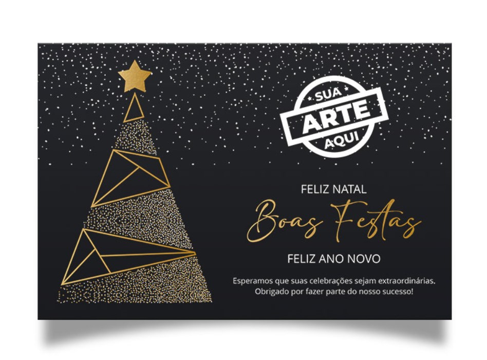 Personalizar um cartão de Natal com o logotipo da empresa